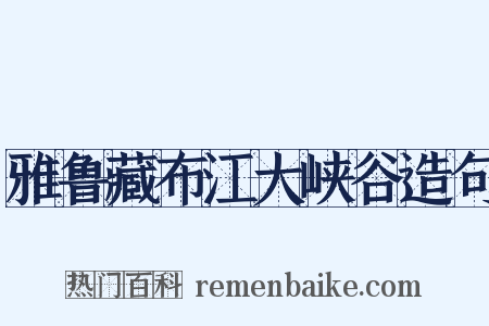 雅鲁藏布江大峡谷造句是什么意思的图片